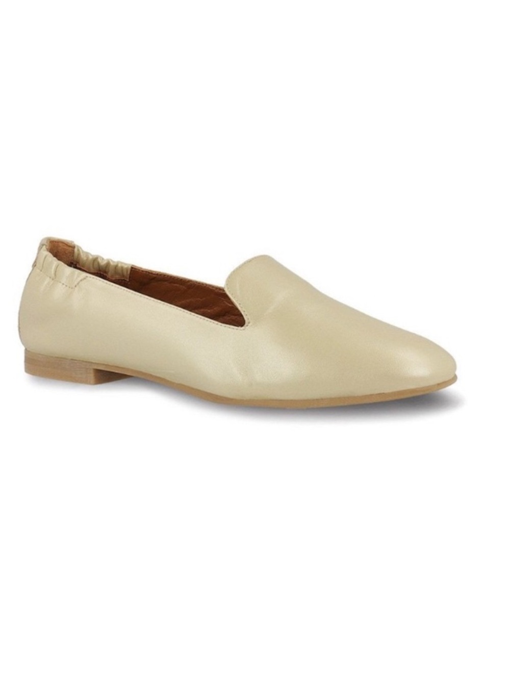 UKIES Italian LEATHER Bianca Pearl Gold Nappa Flats women’s size 9 NEW soft chic
